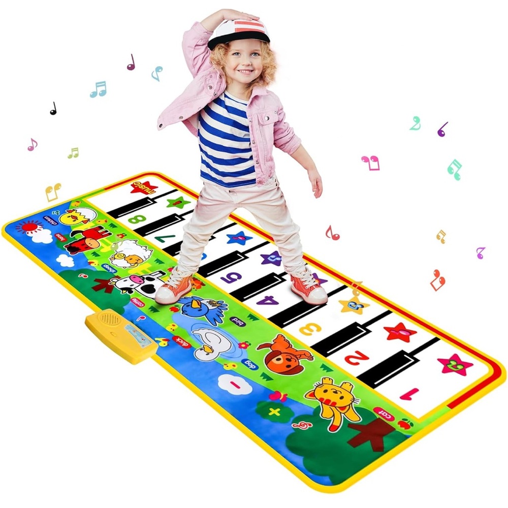 3/$20 Green and Yellow Piano Mat